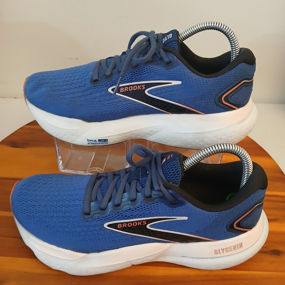 Brooks Glycerin 21 Women 9 Blue Running Shoes Sneakers 1204081B496